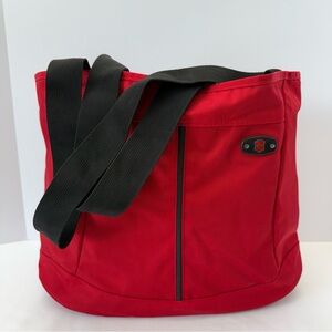 VICTORINOX Tote Bag Red Denier Canvas Black Trim - Weekender Shopper Travel New